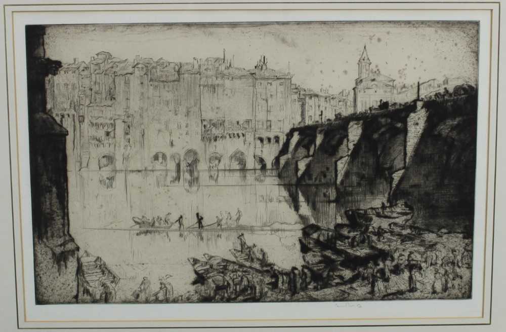 Lot 112 - *Sir Frank Brangwyn (1867-1956) etching, 'Albi', signed and dated '26