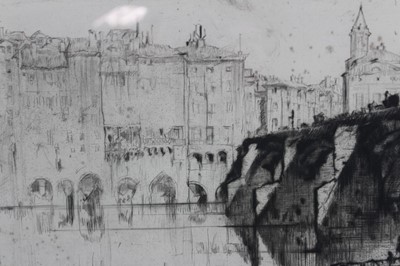 Lot 112 - *Sir Frank Brangwyn (1867-1956) etching, 'Albi', signed and dated '26