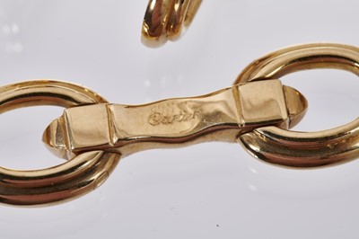 Lot 558 - Pair Cartier 18ct gold cufflinks in box, signed and numbered 49978