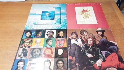 Lot 2310 - Custom made wooden box containing approx 50 LP records including Keef Hartley, Crazy World of Arthur Brown, Magic Sand, Caravan, Doors, Traffic, Pink Floyd, Stray, King Crimson, Fleetwood Mac, Goon...