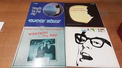 Lot 2315 - Two vintage cases of LP records including Rolling Stones, Beatles, John Lennon, Led Zeppelin, Jefferson Airplane, Zappa, Buddy Holly and Spencer Davis, most discs in very good or excellent conditio...