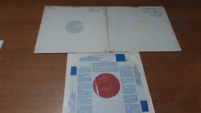 Lot 2315 - Two vintage cases of LP records including Rolling Stones, Beatles, John Lennon, Led Zeppelin, Jefferson Airplane, Zappa, Buddy Holly and Spencer Davis, most discs in very good or excellent conditio...