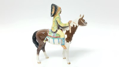 Lot 4 - Beswick Mounted Indian, model no. 1391, designed by Graham Orwell, 21.6cm in height