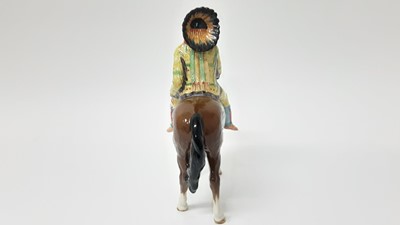 Lot 4 - Beswick Mounted Indian, model no. 1391, designed by Graham Orwell, 21.6cm in height