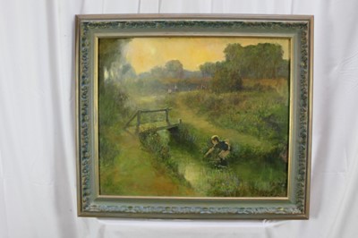 Lot 46 - Norman Coker (Contemporary) oil on board, River scene, signed