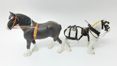 Lot 87 - Five Beswick Horses including Shires