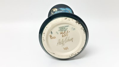 Lot 1212 - Moorcroft pottery vase decorated in the Blue Rhapsody pattern, signed Phillip Gibson, dated 2001, 25cm high
