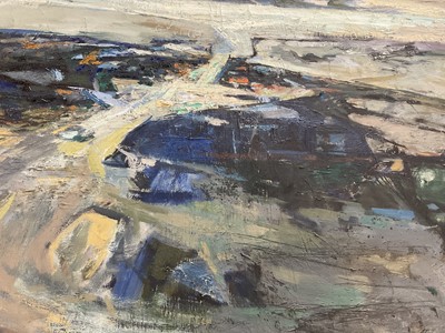 Lot 1140 - *Charles Bartlett (1921-2014) large oil on canvas - Estuary III, label verso from the collection of Anthony Dawnson, signed, painted circa 1968.