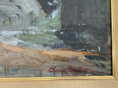 Lot 1140 - *Charles Bartlett (1921-2014) large oil on canvas - Estuary III, label verso from the collection of Anthony Dawnson, signed, painted circa 1968.