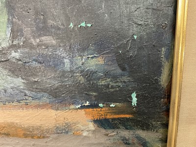 Lot 1140 - *Charles Bartlett (1921-2014) large oil on canvas - Estuary III, label verso from the collection of Anthony Dawnson, signed, painted circa 1968.