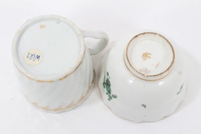Lot 92 - A Liverpool tea bowl and saucer, painted with flowers, blue border, circa 1800, and other items