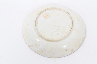 Lot 92 - A Liverpool tea bowl and saucer, painted with flowers, blue border, circa 1800, and other items