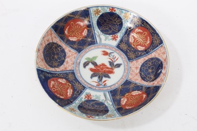 Lot 92 - A Liverpool tea bowl and saucer, painted with flowers, blue border, circa 1800, and other items