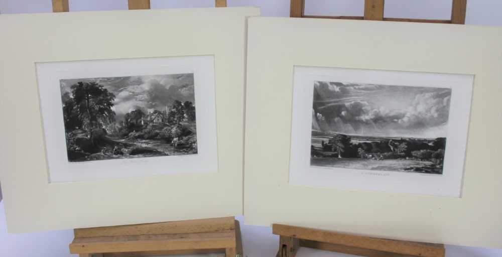 Lot 25 - John Constable (1776-1837) two mezzotints - The Glebe Farm and A Summerland, 21cm x 30cm, mounted