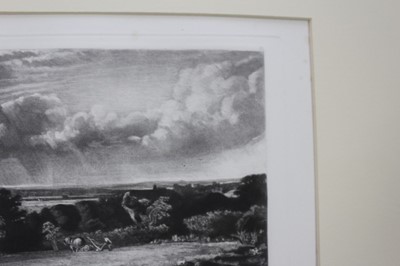 Lot 25 - John Constable (1776-1837) two mezzotints - The Glebe Farm and A Summerland, 21cm x 30cm, mounted
