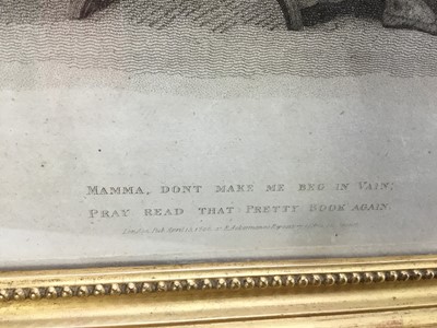 Lot 69 - J B Cipriani stipple engraving - ‘Love and Fortune’, together with another ‘Mama, don't make me beg in vain..’ (2)