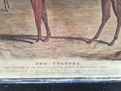 Lot 71 - After J F Herring, two aquatints of racehorses - ‘The Colonel’ and ‘Memnon’