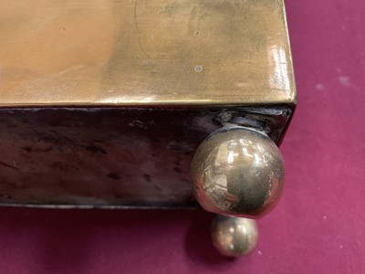 Lot 766 - 19th brass tobacco honesty box
