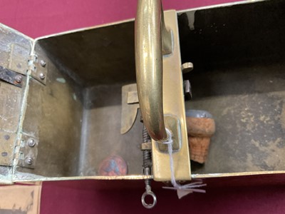 Lot 766 - 19th brass tobacco honesty box