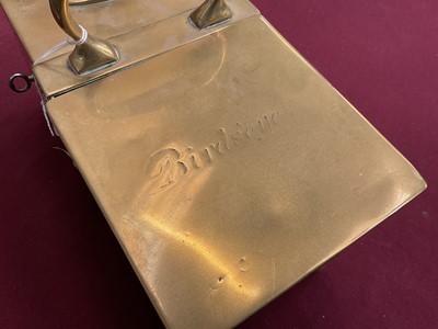 Lot 766 - 19th brass tobacco honesty box