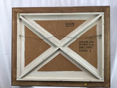 Lot 11 - Christopher Price oil on board - 'Dawn I', signed and dated 1979, 72cm x 93cm, in gilt frame