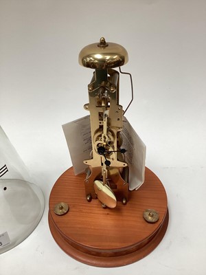 Lot 2428 - Franz Hermle brass skeleton clock, with conical glass dial and key
