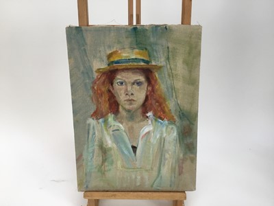 Lot 5 - Elisabeth Fraser (b.1930) collection of ten oils on canvas - portraits, unframed