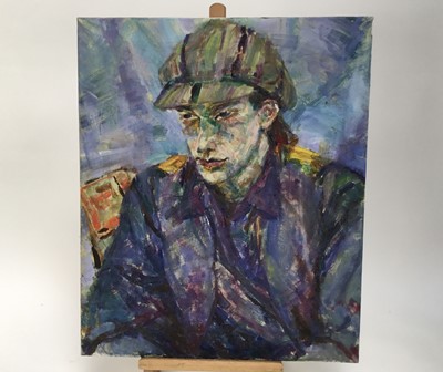 Lot 6 - Elisabeth Fraser (b.1930) group of six oils on canvas - portraits, unframed