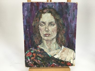Lot 3 - Elisabeth Fraser (b.1930) group of unframed works on paper, canvas and board, to include portraits, landscapes and still life (23)