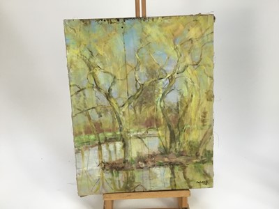 Lot 3 - Elisabeth Fraser (b.1930) group of unframed works on paper, canvas and board, to include portraits, landscapes and still life (23)