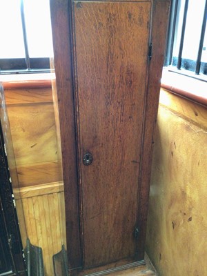 Lot 616 - Early 18th century eight day longcase clock by John Tolson, London with square brass dial in oak case