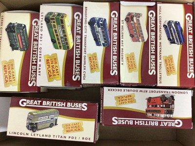 Lot 1866 - Diecast boxed selection of Atlas Edition Great British Buses