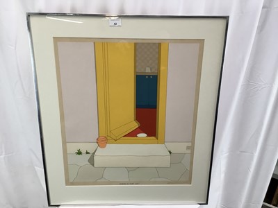 Lot 42 - Jeffrey Edwards (b. 1945) screenprint - ‘Where is that Cat?’, signed, dated 1970 and numbered 20/75