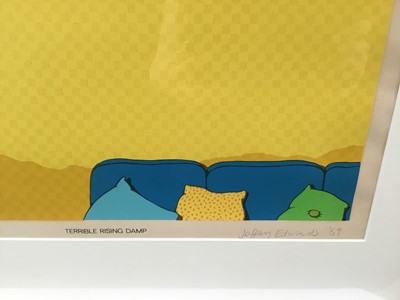 Lot 43 - Jeffrey Edwards (b. 1945) screenprint - ‘Terrible Rising Damp’, signed A/P, dated 1969, 42cm x 33cm