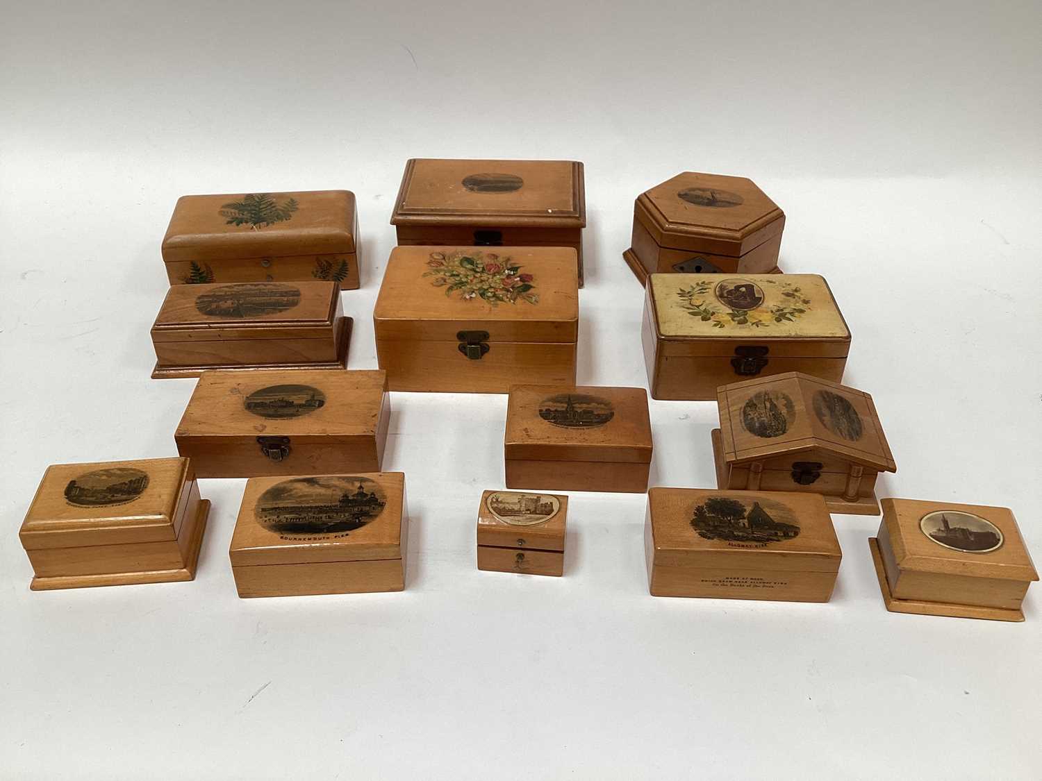 Lot 2460 - Group of Mauchline ware boxes