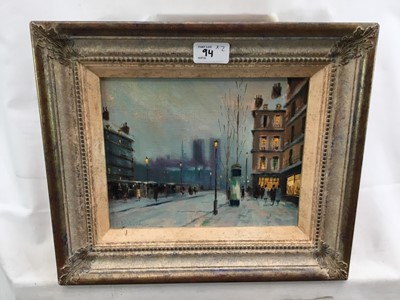 Lot 94 - P. Richardson (Contemporary) pair of oils on canvas - street scenes (2)