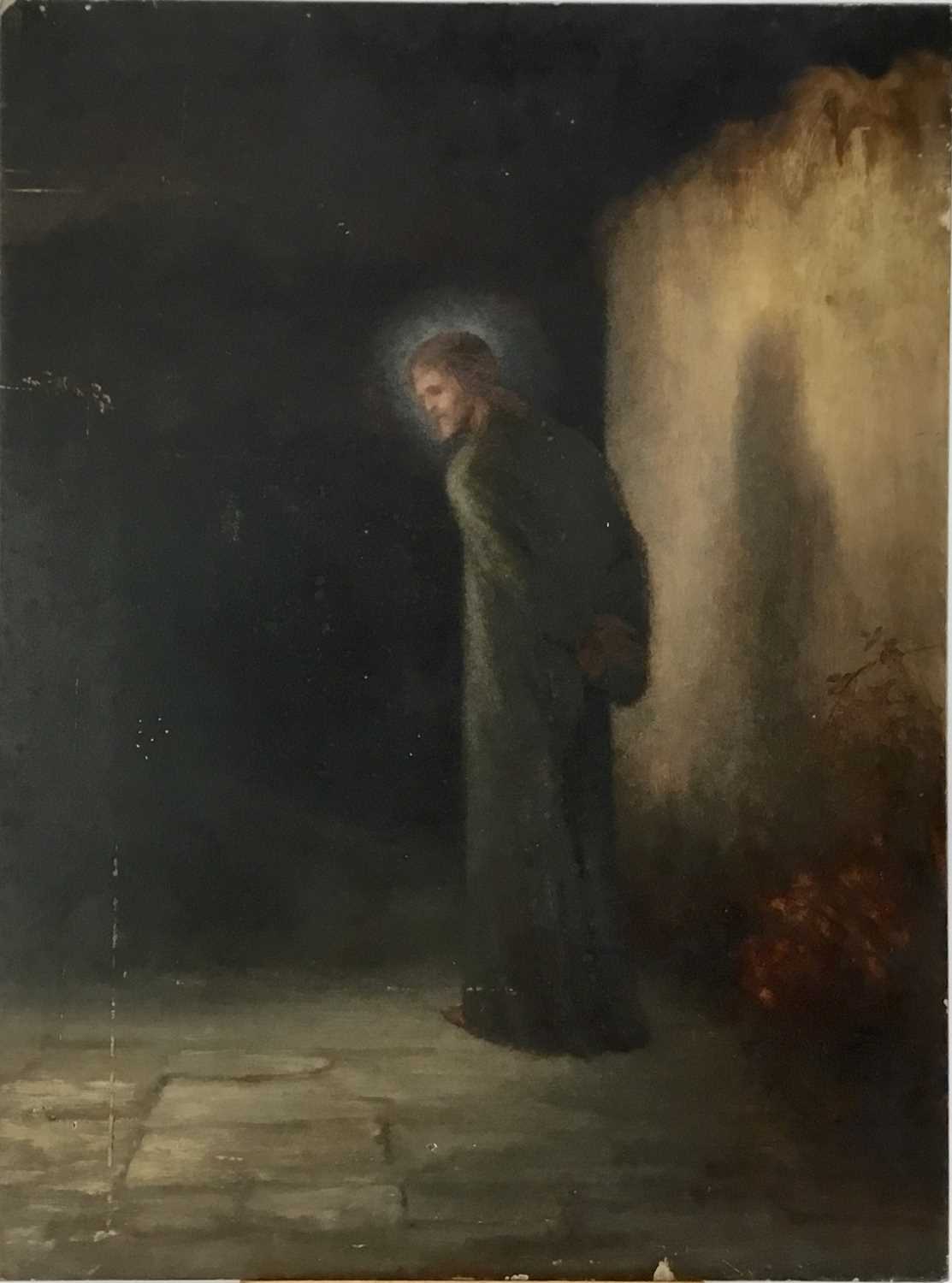 Lot 87 - English School circa 1890 oil on panel - depiction of Christ, 53.5cm x 71.5cm