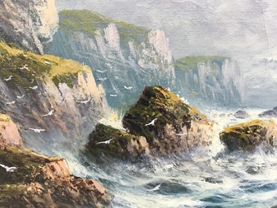 Lot 31 - Frank Hider (1861 - 1933) oil on canvas - near Land's End, signed, also inscribed verso