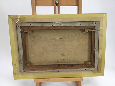 Lot 35 - English school oil on canvas - a puppy and kittens, signed and dated 'May Egdell, 1912'