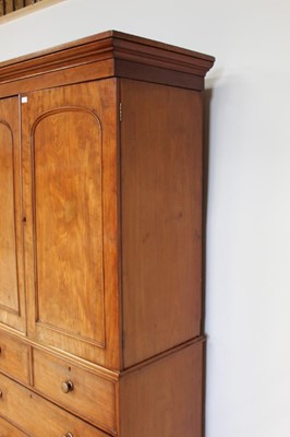 Lot 62 - Victorian mahogany linen press
