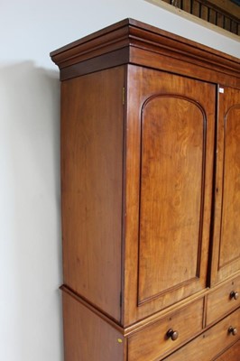 Lot 62 - Victorian mahogany linen press