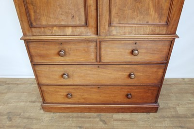 Lot 62 - Victorian mahogany linen press