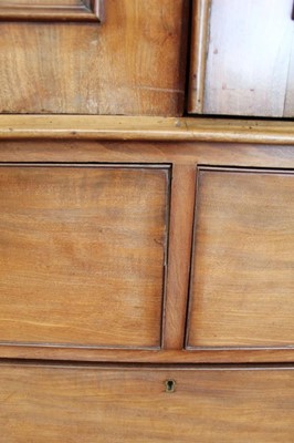 Lot 62 - Victorian mahogany linen press