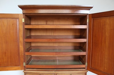 Lot 62 - Victorian mahogany linen press