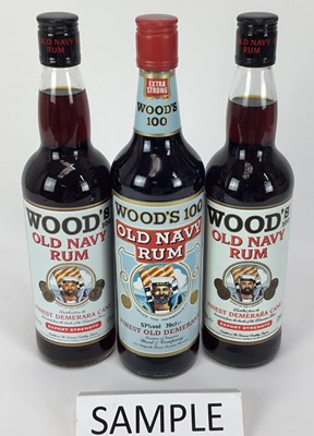 Lot 64 - Rum - thirteen bottles, Wood's 100 Old Navy Rum, 57%, 70cl