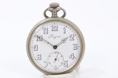Lot 7 - WWII period Longines pocket watch