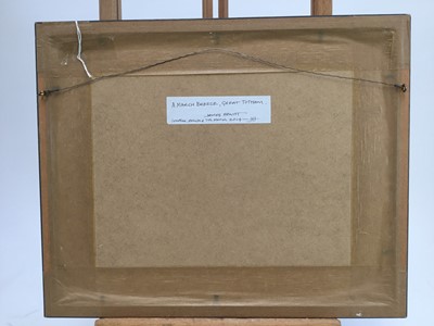 Lot 15 - James Hewitt (b. 1934) oil on card - 'A March Breeze, Great Totham’, signed, 22cm x 15cm, in glazed frame
