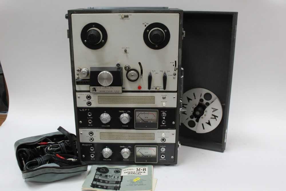 Lot 2212 - Akai M8 reel to reel tape recorder with manual and accessories