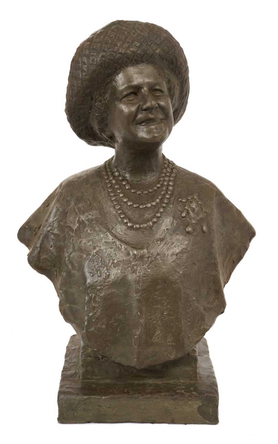 Lot 83 - *Oscar Nemon (1906-1985) bronze resin bust of H.M.Queen Elizabeth The Queen Mother