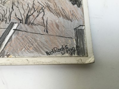 Lot 25 - *Dione Page (1936-2021) gouache and pastel on paper laid on card  - ‘Red Roofs’, signed titled and dated ‘99, unframed